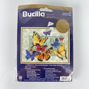 Bucilla Needlepoint Kit Butterfly Surprise 7X5 inch